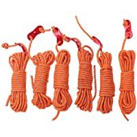 Vosarea 6pcs Cuerda Tienda Reflectante Cortavientos Cordel de campaña con Tensor Cuerda para Camping Senderismo 4 m…